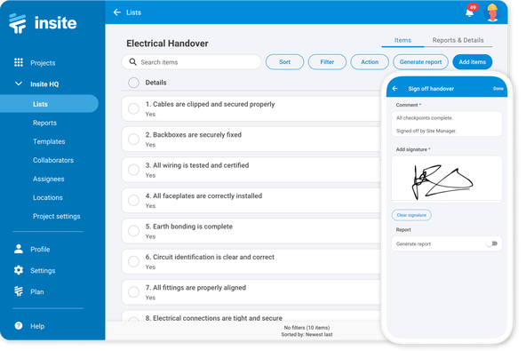 Handovers & Sign-offs
